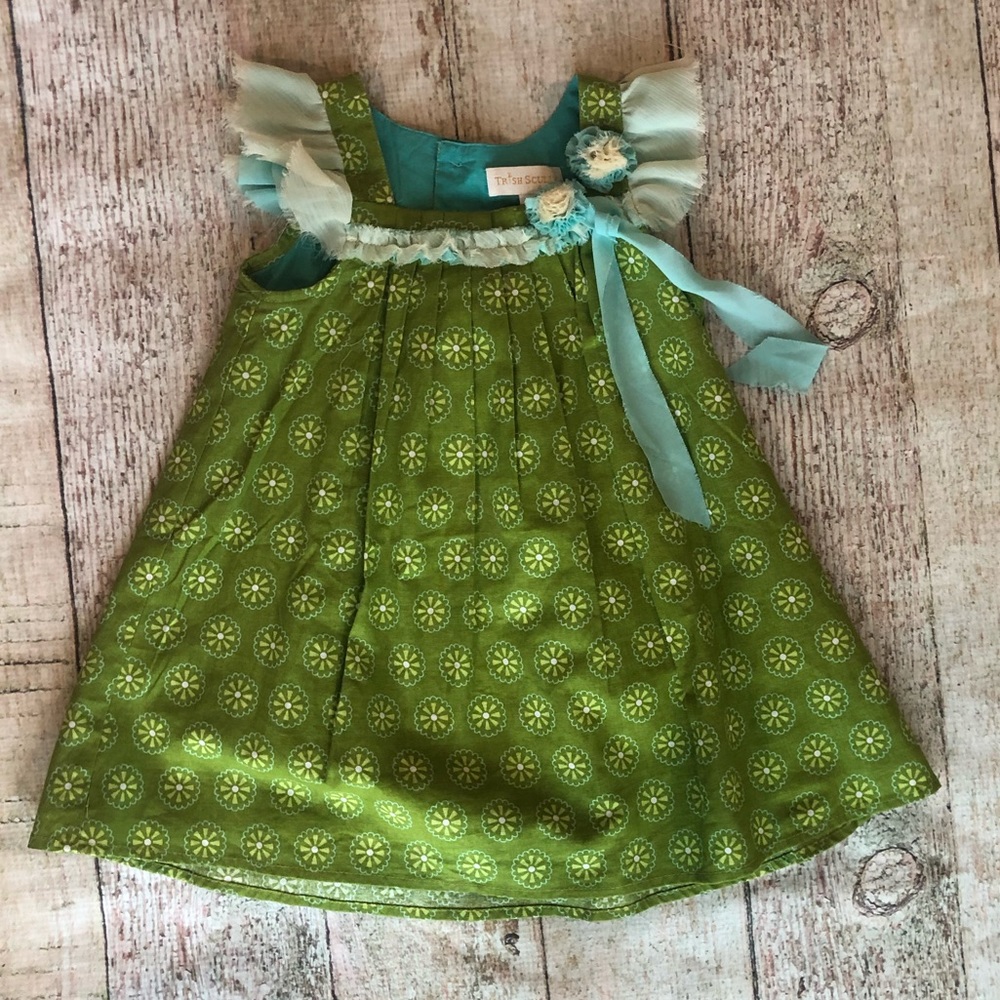 Trish Scully Child 3t green dress